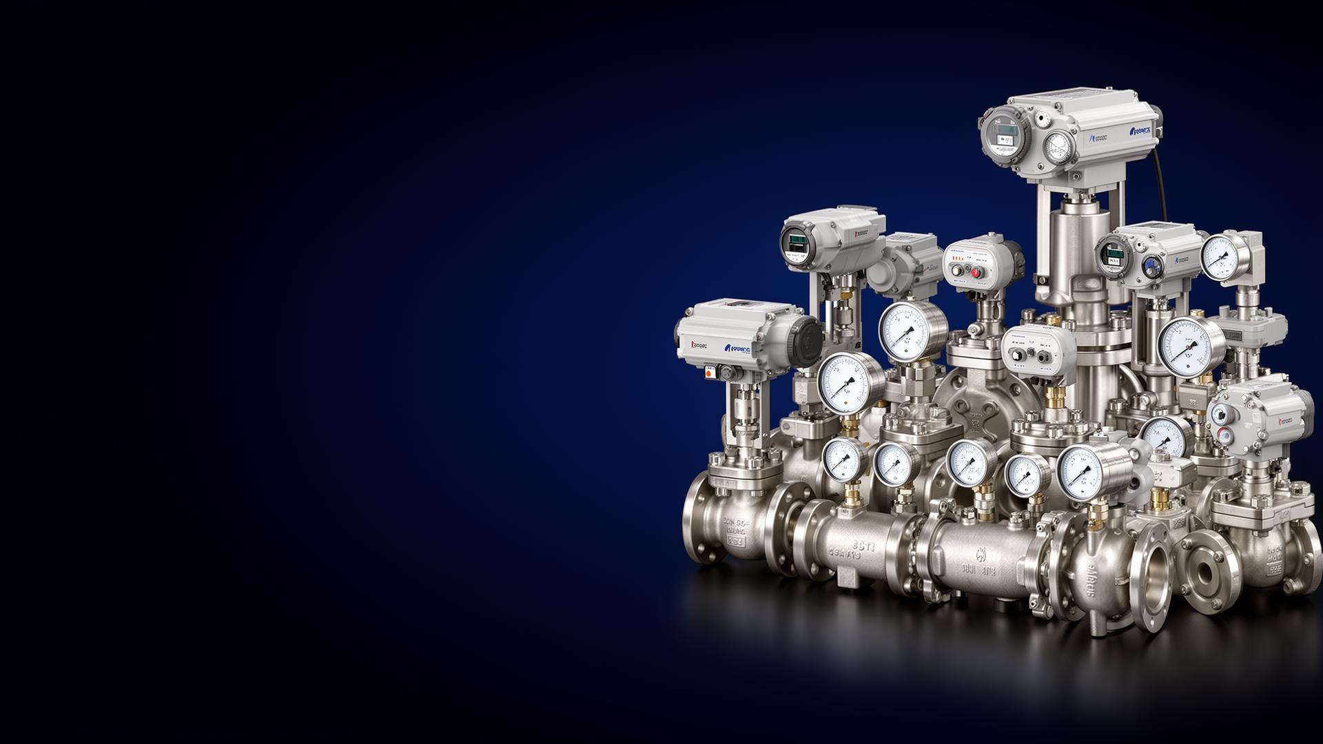 Industrial ball, gate and globe valves with actuators and field instrumentation from Allied Industrial Solutions UAE